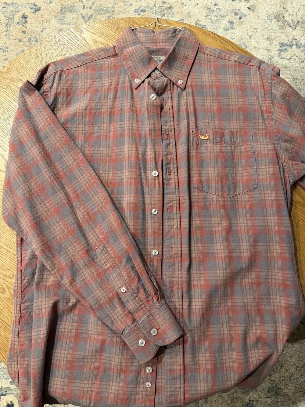 Southern Marsh Red and Gray Plaid Button-Down Shirt